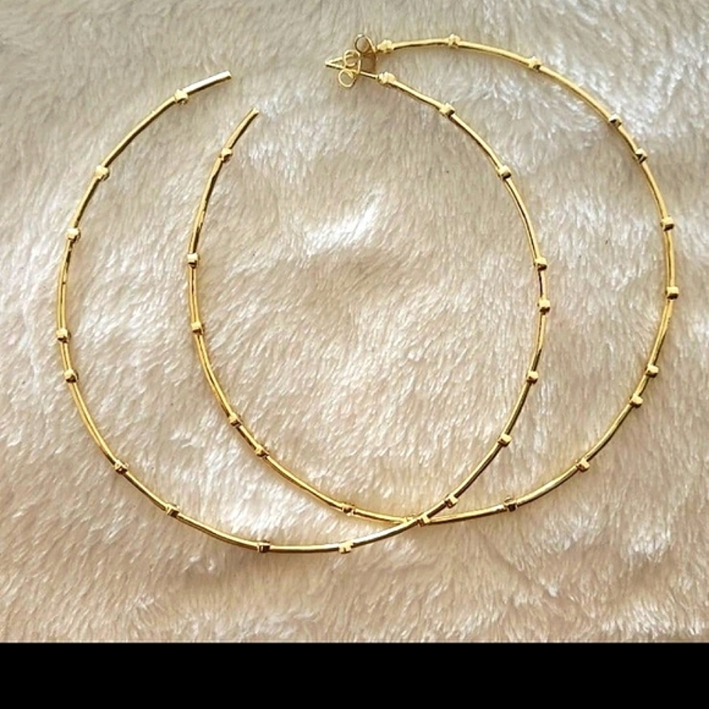Brand New and NEVER Worn! Melinda Maria Big A$$ Hoops 3" Diameter *See Note*